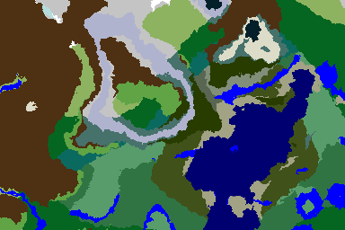 Calculated Java 1.20.6 biome map around coordinates 0, 0 for seed 5811050894855099212
